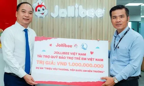 Jollibee Việt Nam tài trợ 1 tỷ đồng hỗ trợ học sinh khó khăn