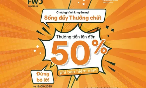 Tham gia bảo hiểm cùng FWD, nhận thưởng tiền đến 50% phí năm đầu