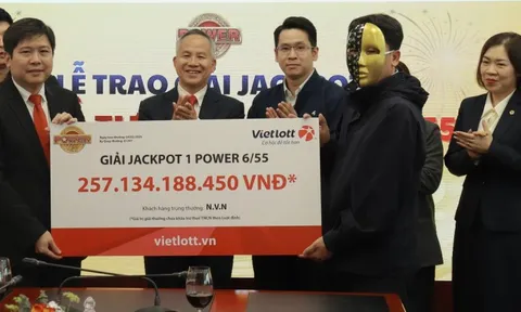 Bất ngờ về người vừa trúng Vietlott hơn 257 tỷ đồng