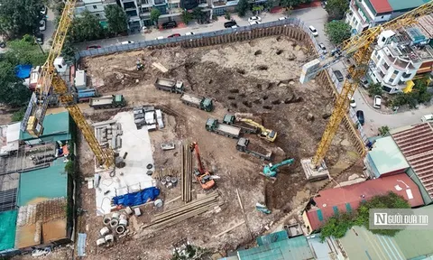 Cận cảnh thi công NOXH có giá 29 triệu đồng/m2 ở ngoại thành Hà Nội