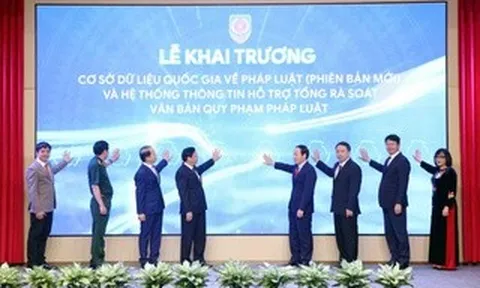 Bộ Tư pháp khai trương Cơ sở dữ liệu quốc gia về pháp luật phiên bản mới