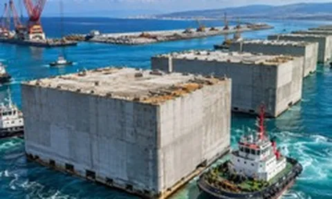 Phát hiện 148 khối bê tông khổng lồ được đánh chìm xuống Địa Trung Hải, công trình đê chắn sóng hơn 4km dần lộ diện