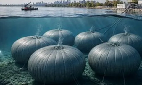 Phát hiện 6 quả 'bóng bay' cao bằng tòa nhà 3 tầng nén xuống độ sâu 60 mét, công trình lưu trữ năng lượng khổng lồ của thế giới lộ diện