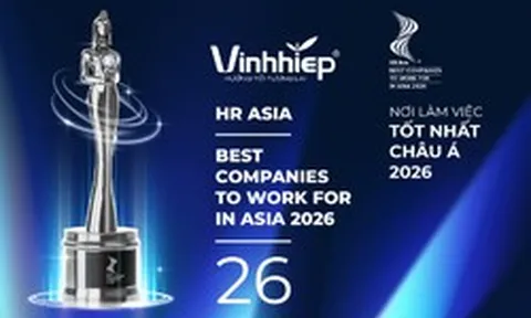 Vĩnh Hiệp Gia Lai được vinh danh “Nơi làm việc tốt nhất châu Á 2026” tại HR Asia Awards