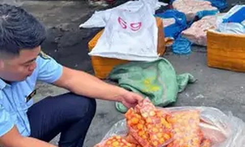 Phát hiện xe tải chở gần 17 tấn trứng non, lòng heo... không rõ nguồn gốc