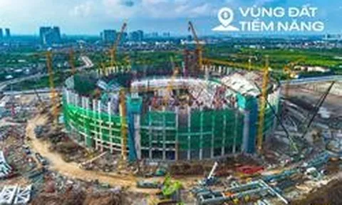Quá nhanh: 10 tháng làm xong hơn 60% siêu sân vận động lớn thứ hai Việt Nam, khán đài 60.000 chỗ dần thành hình, chuẩn bị lắp mái vòm thép "khủng"