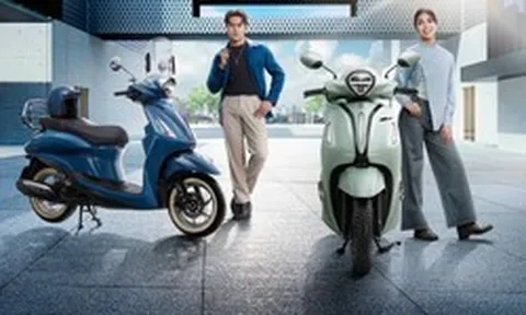 Yamaha Grand Filano Hybrid trình làng màu mới đe dọa Honda Lead bằng công nghệ tiết kiệm xăng vượt trội