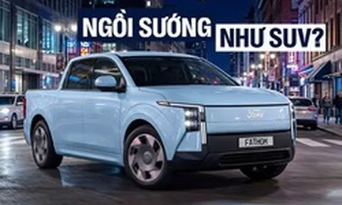 Ford đem loạt bán tải điện ‘giá rẻ’ mới chạy công khai trên đường: Gương nhỏ, cánh gió lớn, không gian ngồi rộng hơn cả Toyota RAV4
