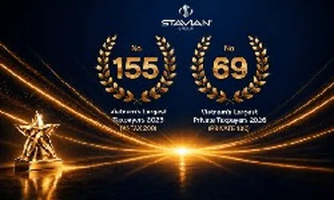 Tập đoàn Stavian được vinh danh Trong Top 155 VNTAX 200 Và Top 69 PRIVATE 100 năm 2026