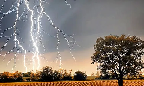 Đang đi đường, cô gái 33 tuổi bị sét đánh