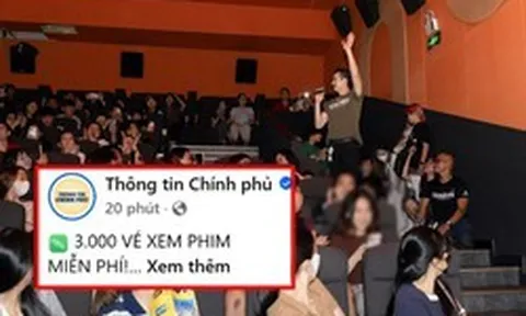 Thông tin Chính phủ tặng 3.000 vé xem phim Việt hot nhất hiện tại, đã quá Tổ quốc ơi!