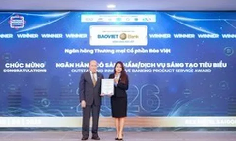 BAOVIET Bank được vinh danh “Ngân hàng có sản phẩm dịch vụ sáng tạo tiêu biểu 2026”