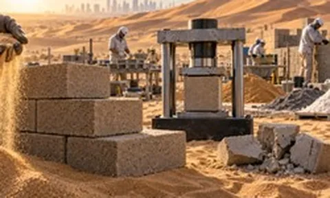 Phát minh loại gạch mới cho ngành xây dựng: Không cần nung ở nhiệt độ cao, sử dụng cát sa mạc và chất thải công nghiệp