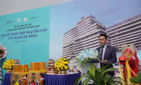 TTC Plaza Đà Nẵng hoàn thành cất nóc, bàn giao khối đế thương mại cho AeonMall Việt Nam đúng tiến độ