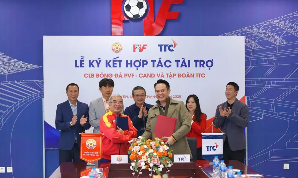 Tập đoàn TTC ký kết hợp tác tài trợ với CLB Bóng đá PVF - CAND